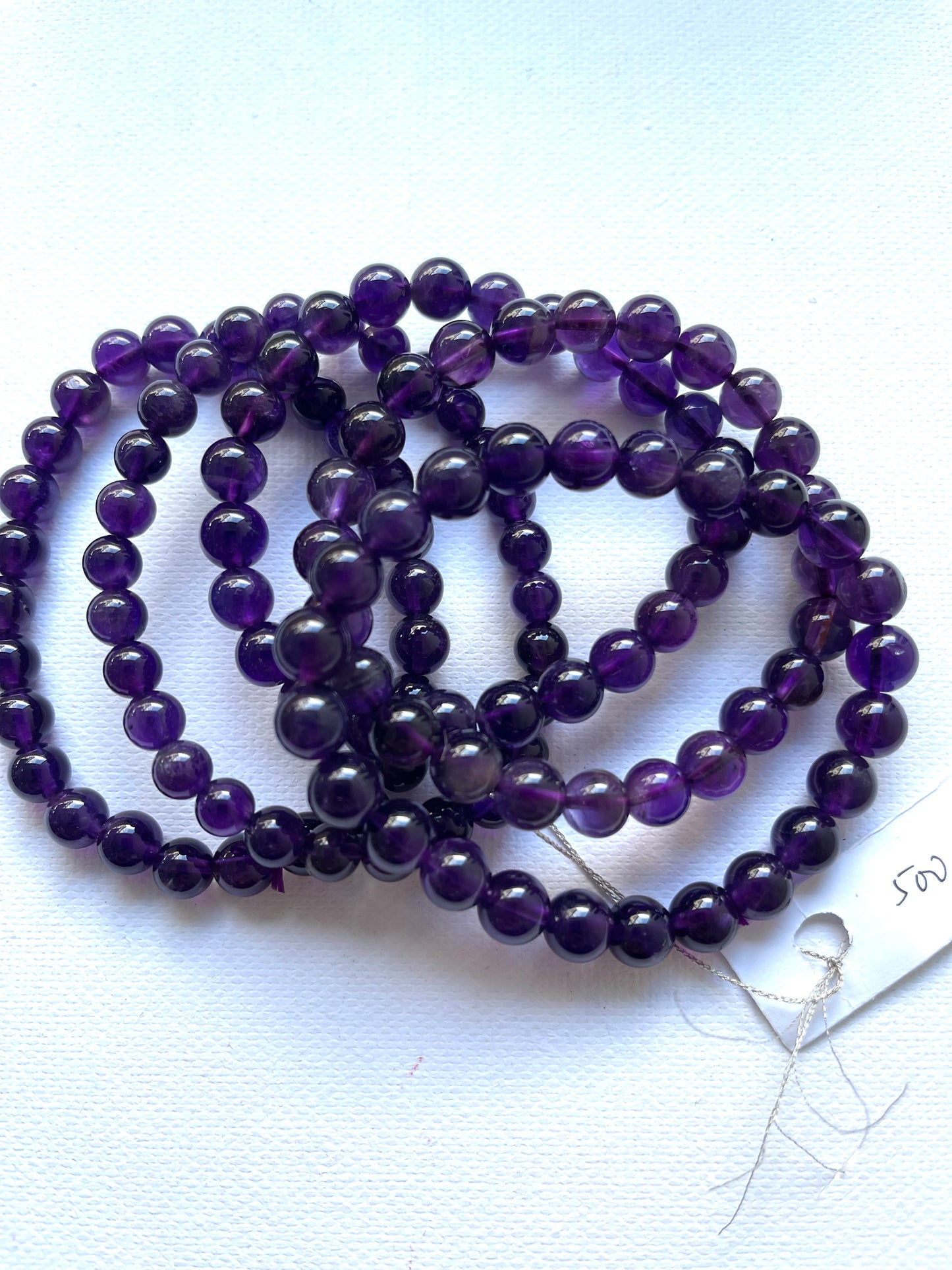 Pulsera de amatista 5-6mm buena calidad color linda