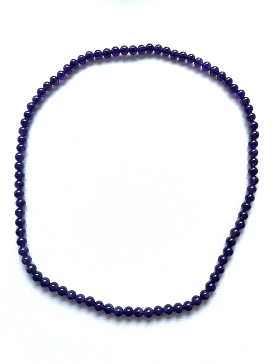 Amatista Collar o pulseras 53cm largo 5-6mm DIY hecho a mano