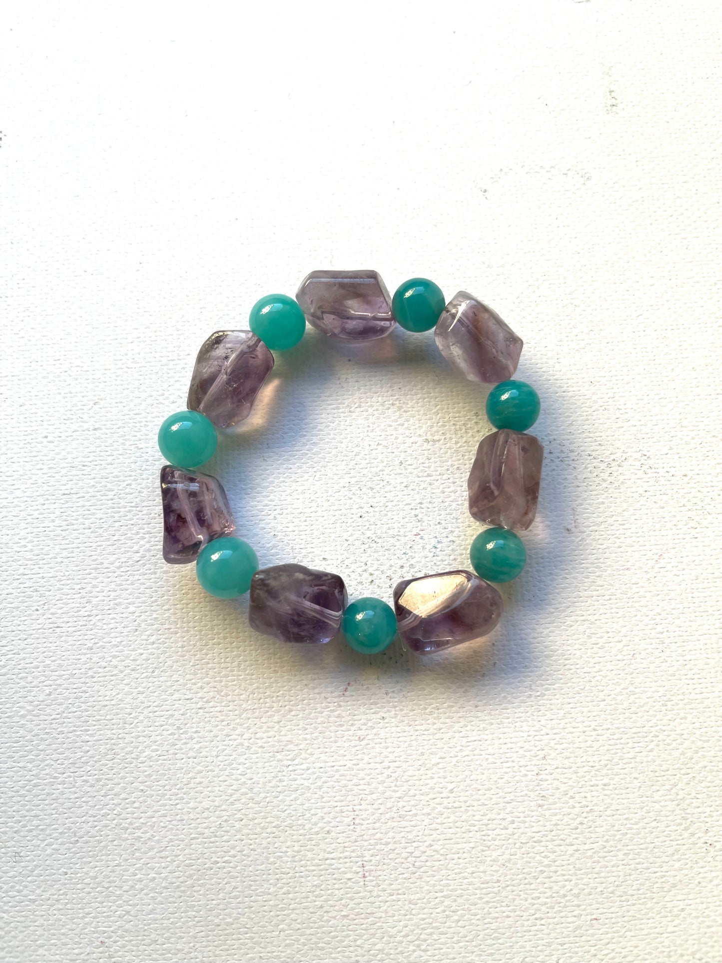Pulsera amatista y amazonita