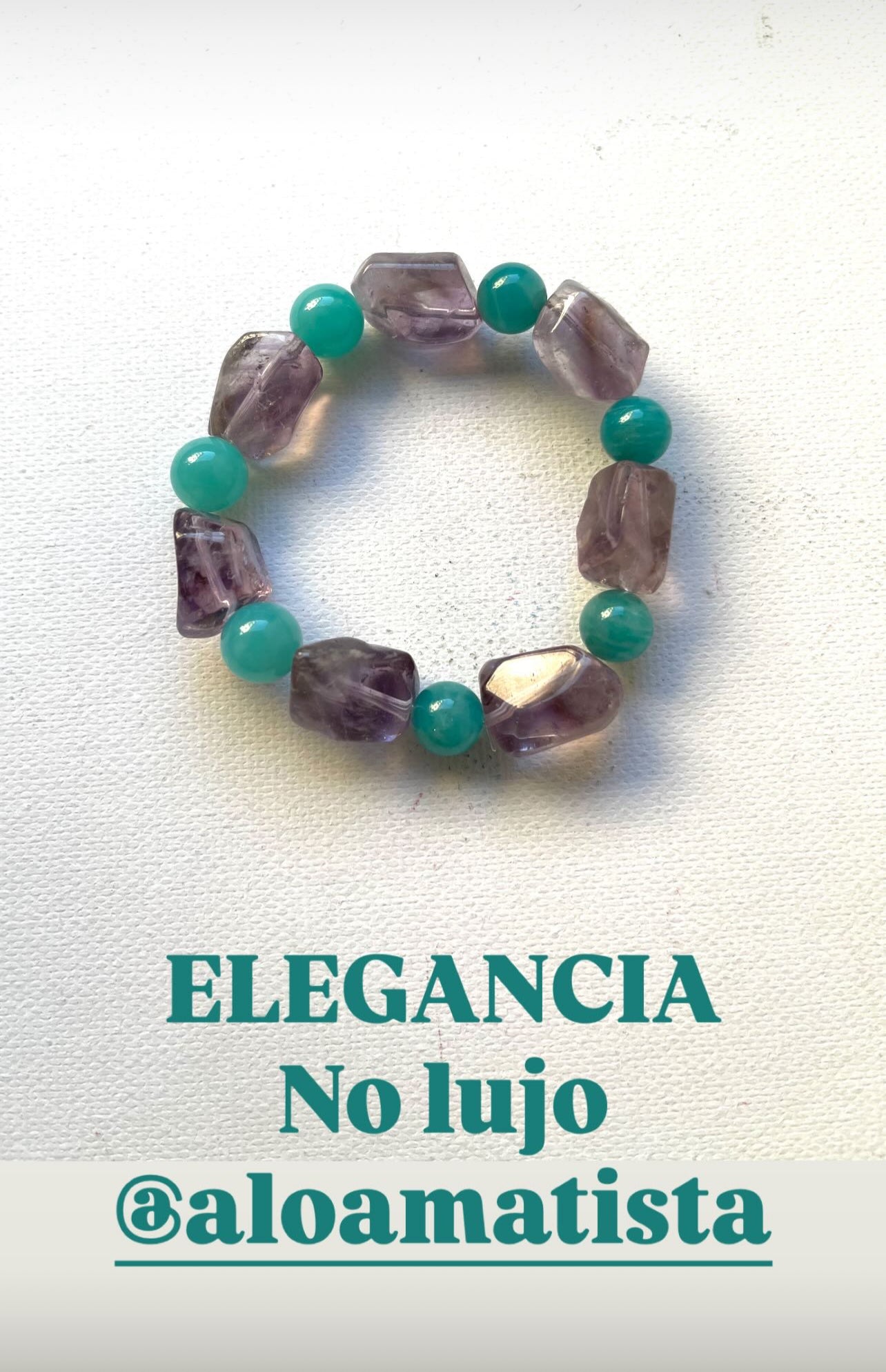 Pulsera amatista y amazonita