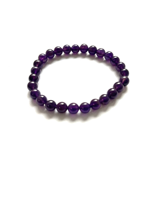 Pulsera de amatista 5-6mm buena calidad color linda