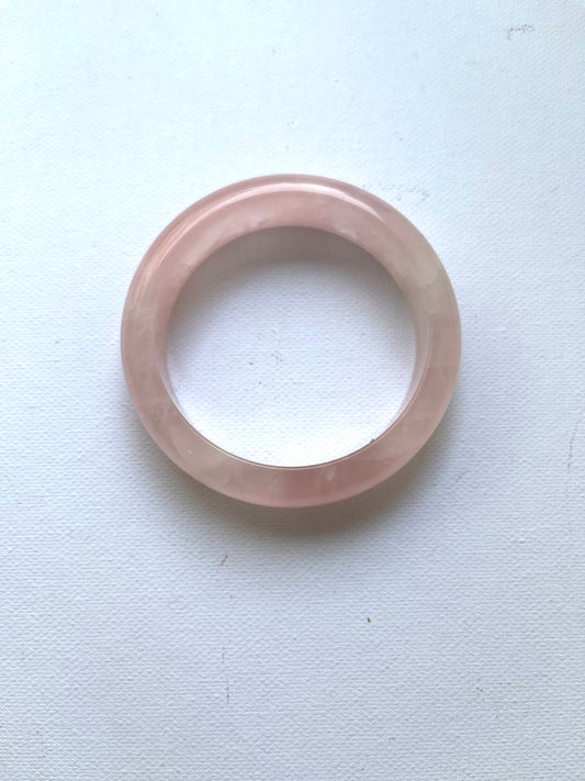 Pulsera de cuarzo rosa diámetro 61cm  exterior 16*10cm