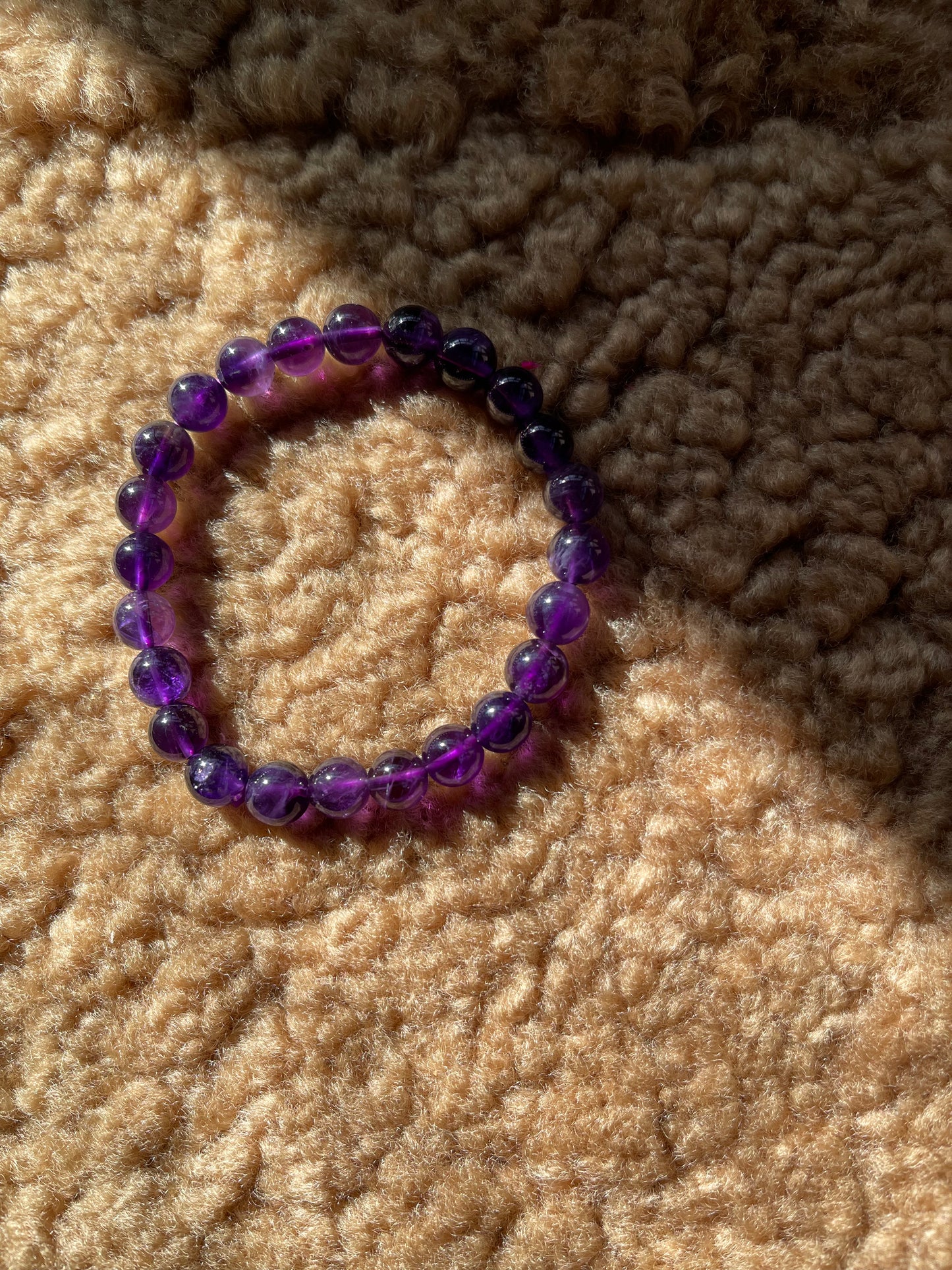 Pulsera de amatista 5-6mm buena calidad color linda